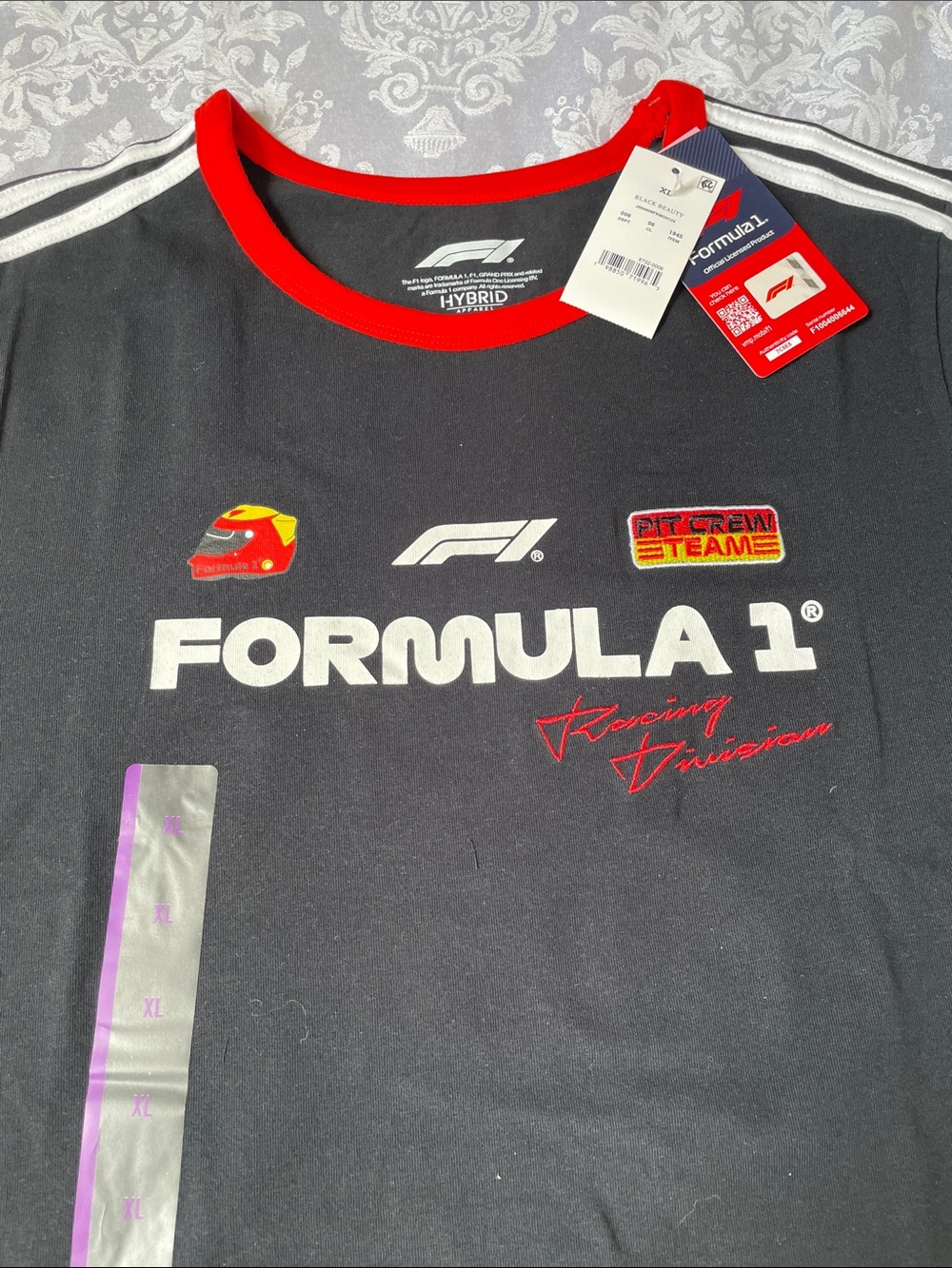 NWT Hybrid & company Black Formula 1 Tee with Red Trim. Size XL. - Picture 2 of 4
